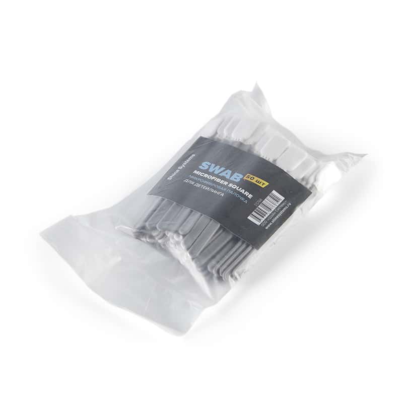 Shine Systems Swab Microfiber Square - микрофибровая палочка для детейлинга, 50шт.