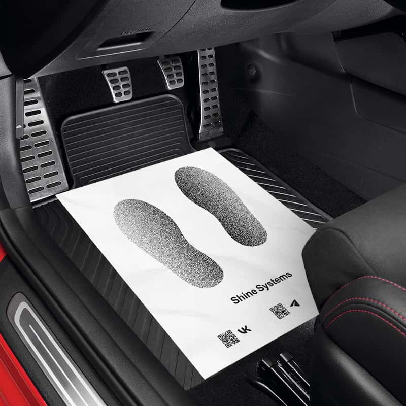 Shine Systems PaperMats - бумажные двухслойные коврики для авто, размер 525х405, 500 шт
