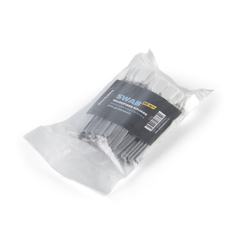 Shine Systems Swab Microfiber Square - микрофибровая палочка для детейлинга, 50шт. — фото 1